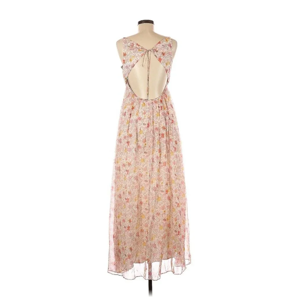 NWT J.Crew Open-back Silk Maxi in Liberty Garden Floral Dress 12